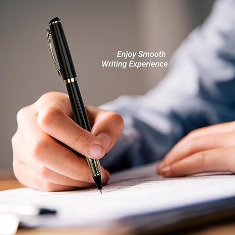 Luxury Pen, 0.5 mm Black Ink Nice Fancy Gel Pen, Fine Point, Professional Executive Writing, Gift Pen for Men and Women, Set of 1 with 2 Refills